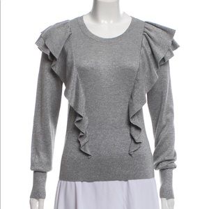 Silver sparkle Veronica Beard sweater.